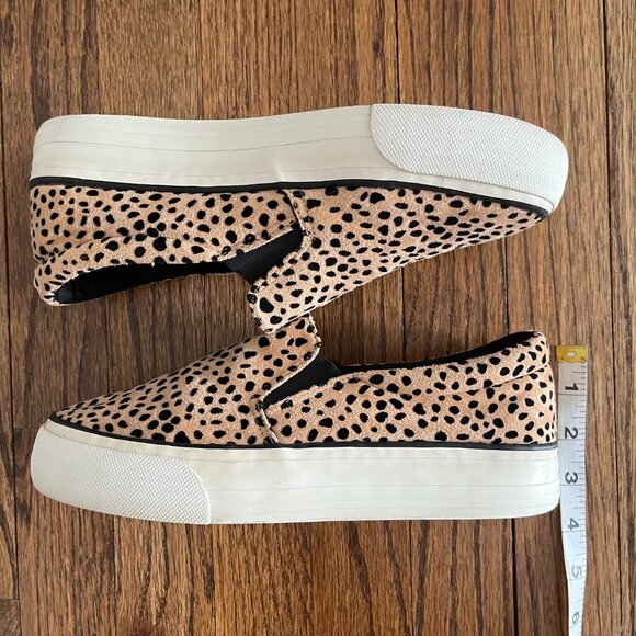 Restricted Shoes Women Leopard Cheetah Print Low Top Sneakers Slip On Size 8 - Picture 5 of 7